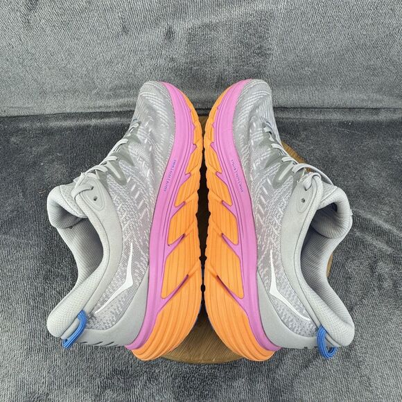Hoka One One Gaviota 4 Running Shoes Womens Size 11 Gray Pink Orange Stability - Picture 7 of 9